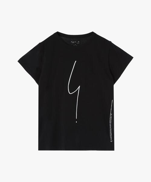 agnes b. - あいこ様 / Tシャツ agnes b.｜ロゴ コットン 五分袖 Tシャツ 