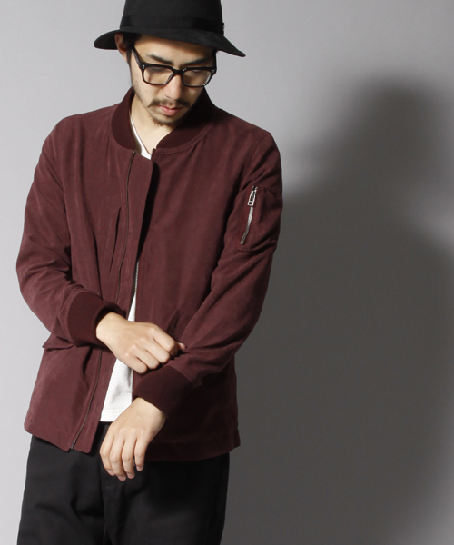 AMERICAN RAG CIE（アメリカンラグシー）の「AMERICAN RAG CIE ミリタリーL-2型ナイロンブルゾン / 113-AMG-M152-BL601（ミリタリージャケット・メンズ・ブラック/バーガンディー・1/3/2）」の2枚目の写真