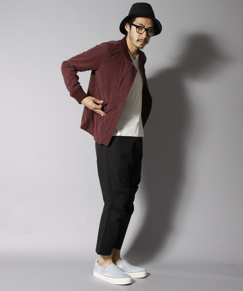 AMERICAN RAG CIE（アメリカンラグシー）の「AMERICAN RAG CIE ミリタリーL-2型ナイロンブルゾン / 113-AMG-M152-BL601（ミリタリージャケット・メンズ・ブラック/バーガンディー・1/3/2）」の6枚目の写真