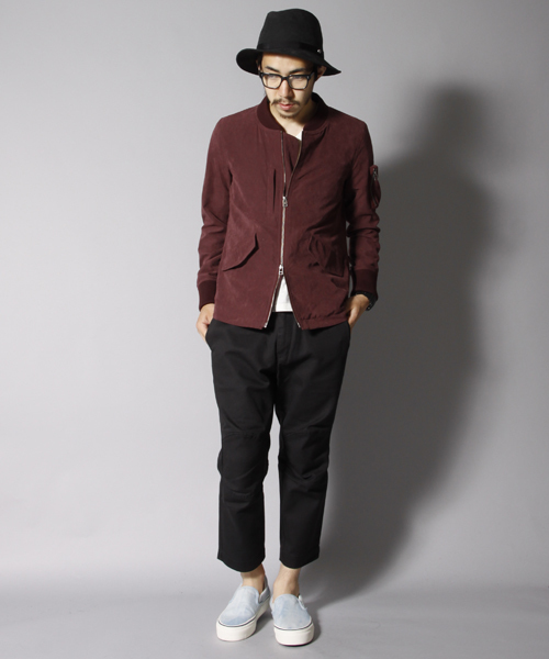 AMERICAN RAG CIE（アメリカンラグシー）の「AMERICAN RAG CIE ミリタリーL-2型ナイロンブルゾン / 113-AMG-M152-BL601（ミリタリージャケット・メンズ・ブラック/バーガンディー・1/3/2）」の7枚目の写真