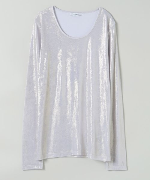 JEANASIS(ジーナシス)の「アソートグリッターLS TEE/106498(Tシャツ/カットソー・レディース・ブラック系その他/グレー系その他/ホワイト系その他・FREE)」の1枚目の写真