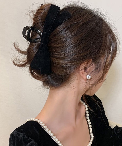 Miniministore(ミニミニストア)の「ヘアクリップ バンスクリップ リボン(バレッタ/ヘアクリップ・レディース・ブラック系2/ブラック系3/ブラック系1/オフホワイト・FREE)」の13枚目の写真