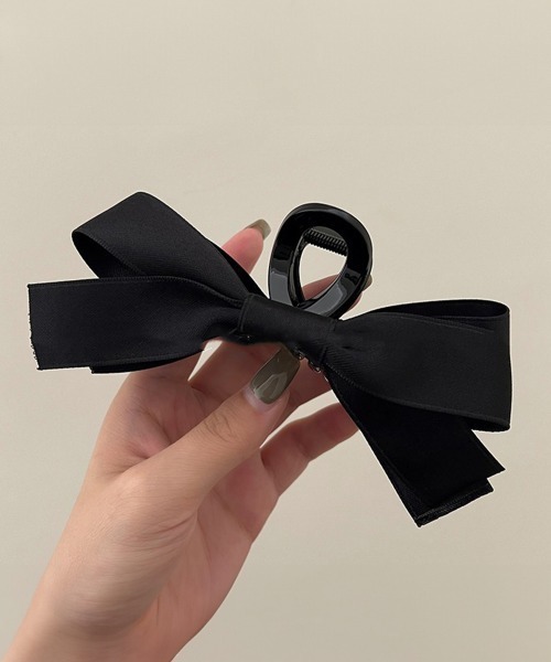 Miniministore(ミニミニストア)の「ヘアクリップ バンスクリップ リボン(バレッタ/ヘアクリップ・レディース・ブラック系2/ブラック系3/ブラック系1/オフホワイト・FREE)」の14枚目の写真