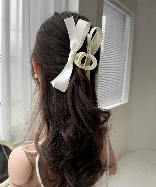 Miniministore(ミニミニストア)の「ヘアクリップ バンスクリップ リボン(バレッタ/ヘアクリップ・レディース・ブラック系2/ブラック系3/ブラック系1/オフホワイト・FREE)」の18枚目の写真