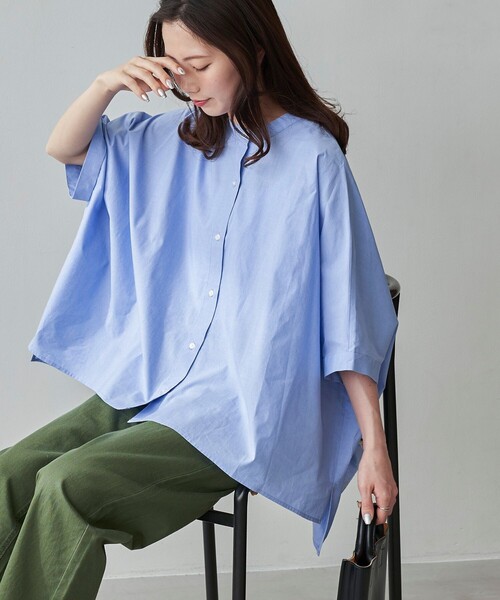 限定展開ドルマンスリーブワイドビッグブロードシャツ