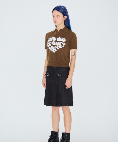 LUVISTRUE（ラヴイズトゥルー）の「LOVE COLLAR KNIT（ニット/セーター・レディース・ブラック/ネイビー/ブラウン・FREE）」の10枚目の写真