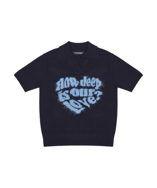 LUVISTRUE（ラヴイズトゥルー）の「LOVE COLLAR KNIT（ニット/セーター・レディース・ブラック/ネイビー/ブラウン・FREE）」の17枚目の写真