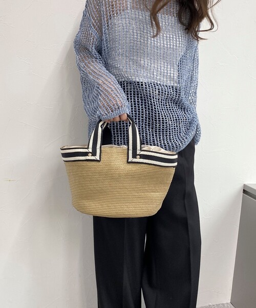 fredy emue（フレディエミュ）の「テープハンドルPPブレードバッグ（トートバッグ・レディース・ベージュ/ブラック・FREE）」の5枚目の写真