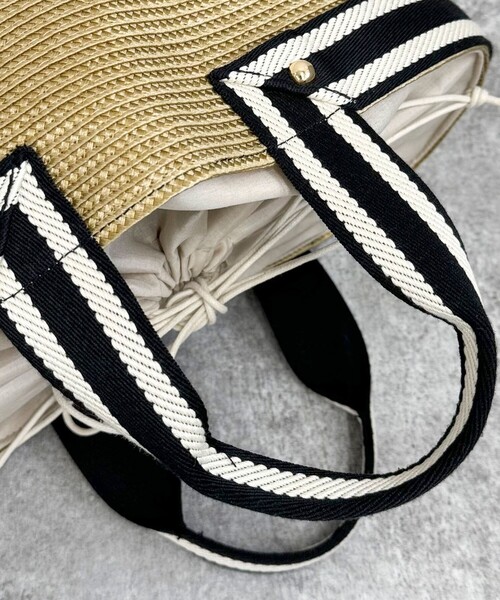 fredy emue（フレディエミュ）の「テープハンドルPPブレードバッグ（トートバッグ・レディース・ベージュ/ブラック・FREE）」の15枚目の写真