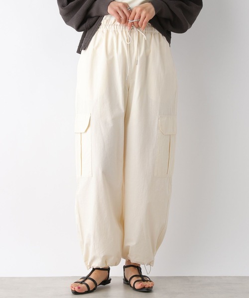 LEPSIM（レプシィム）の「コットンナイロンミリタリーカーゴパンツ　107975（カーゴパンツ・レディース・カーキ/アイボリー/チャコールグレー・FREE）」の8枚目の写真