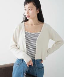 WEGO | WEGO/【24年春夏新作】カラーリブショートカーデ(カーディガン/ボレロ)