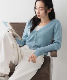 WEGO | WEGO/【24年春夏新作】カラーリブショートカーデ(カーディガン/ボレロ)