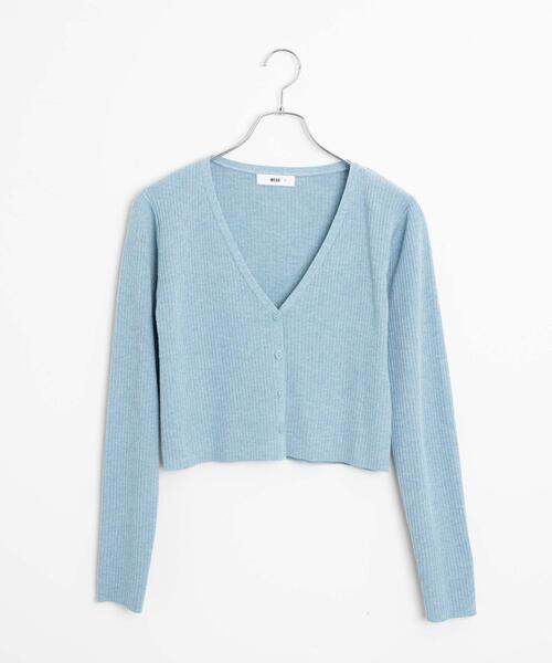 WEGO（ウィゴー）の「WEGO/カラーリブショートカーデ（カーディガン/ボレロ・レディース・ブラック/オフホワイト/ブルー/レッド/グリーン・FREE）」の10枚目の写真