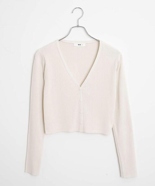 WEGO（ウィゴー）の「WEGO/カラーリブショートカーデ（カーディガン/ボレロ・レディース・ブラック/オフホワイト/ブルー/レッド/グリーン・FREE）」の15枚目の写真