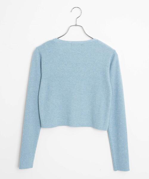 WEGO（ウィゴー）の「WEGO/カラーリブショートカーデ（カーディガン/ボレロ・レディース・ブラック/オフホワイト/ブルー/レッド/グリーン・FREE）」の11枚目の写真