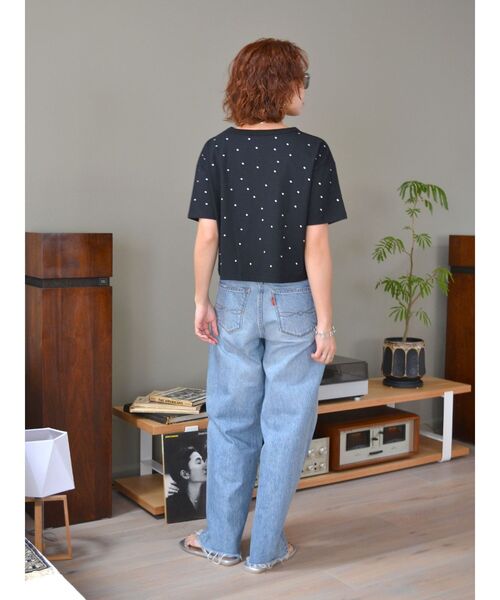 Ungrid（アングリッド）の「ビジューショートTee（Tシャツ/カットソー・レディース・ブラック/オフホワイト・FREE）」の16枚目の写真