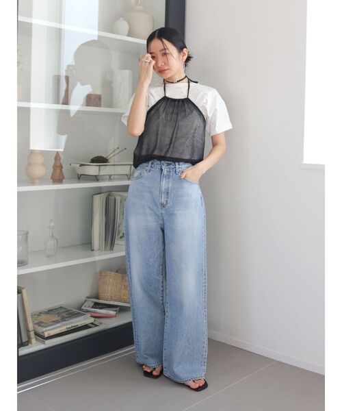 Ungrid（アングリッド）の「ビジューショートTee（Tシャツ/カットソー・レディース・ブラック/オフホワイト・FREE）」の20枚目の写真
