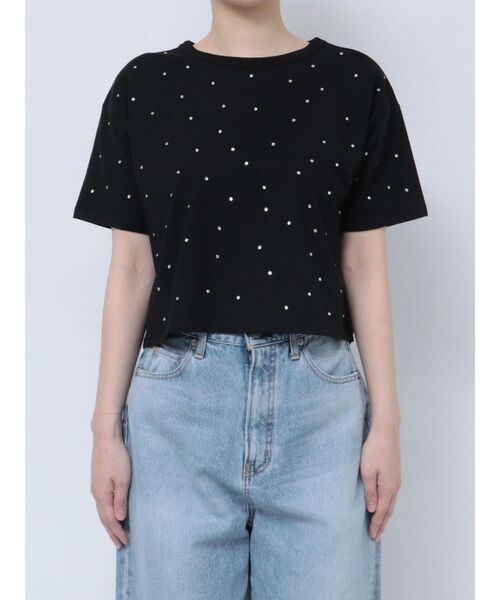 Ungrid（アングリッド）の「ビジューショートTee（Tシャツ/カットソー・レディース・ブラック/オフホワイト・FREE）」の21枚目の写真