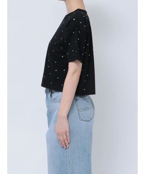 Ungrid（アングリッド）の「ビジューショートTee（Tシャツ/カットソー・レディース・ブラック/オフホワイト・FREE）」の22枚目の写真