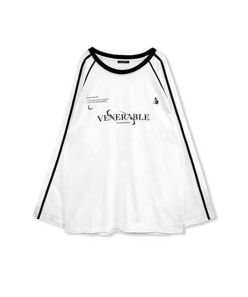 ANDGEEBEE（アンジービー）の「UNISEX ユニフォームロゴロンT（Tシャツ/カットソー・レディース・チャコールグレー/ホワイト・FREE）」の8枚目の写真