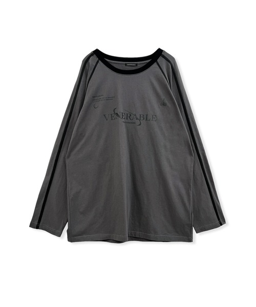 ANDGEEBEE（アンジービー）の「UNISEX ユニフォームロゴロンT（Tシャツ/カットソー・レディース・チャコールグレー/ホワイト・FREE）」の4枚目の写真