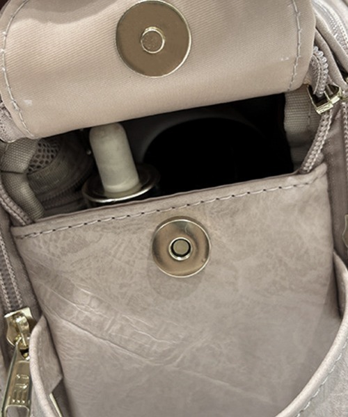 Miniministore（ミニミニストア）の「大容量トラベルコスメポーチ 持ち運び収納（ポーチ・レディース・ピンク/モカ/オフホワイト/ブラック/ハウンドトゥース・FREE）」の17枚目の写真