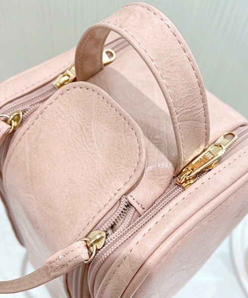 Miniministore（ミニミニストア）の「大容量トラベルコスメポーチ 持ち運び収納（ポーチ・レディース・ピンク/モカ/オフホワイト/ブラック/ハウンドトゥース・FREE）」の7枚目の写真