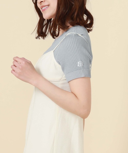 archives（アルシーヴ）の「二重臼コンパクトリブニット（ニット/セーター・レディース・オレンジ/グリーン/オフホワイト/ブルー・MEDIUM）」の18枚目の写真