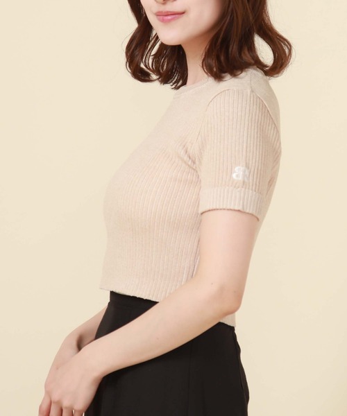 archives（アルシーヴ）の「二重臼コンパクトリブニット（ニット/セーター・レディース・オレンジ/グリーン/オフホワイト/ブルー・MEDIUM）」の12枚目の写真