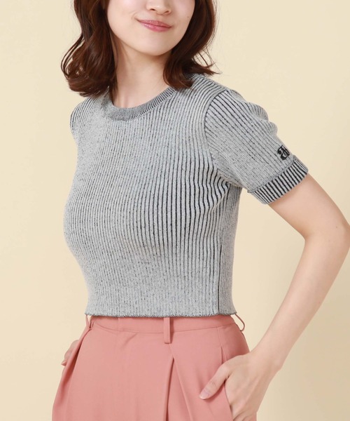 archives（アルシーヴ）の「二重臼コンパクトリブニット（ニット/セーター・レディース・オレンジ/グリーン/オフホワイト/ブルー・MEDIUM）」の5枚目の写真