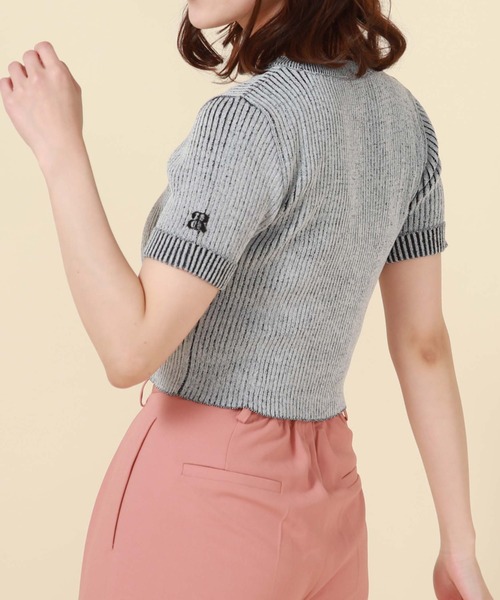 archives（アルシーヴ）の「二重臼コンパクトリブニット（ニット/セーター・レディース・オレンジ/グリーン/オフホワイト/ブルー・MEDIUM）」の7枚目の写真