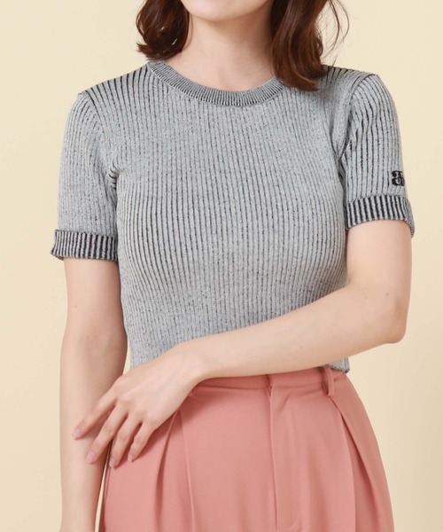 archives（アルシーヴ）の「二重臼コンパクトリブニット（ニット/セーター・レディース・オレンジ/グリーン/オフホワイト/ブルー・MEDIUM）」の6枚目の写真