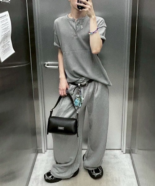 vokal スナップボタンパンツ Chikashitsu +】snap button buggy sweat pants