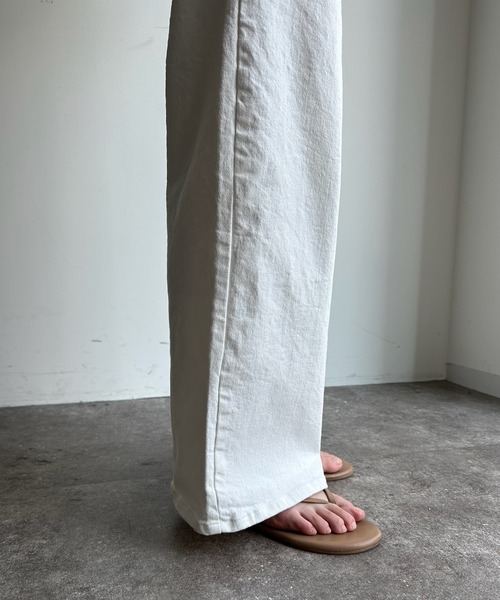 DouDou（ドゥドゥ）の「【INDIMARK】【WEB限定】ハイウエストワイドデニム（デニムパンツ・レディース・スカイブルー/ホワイト・M/L/S）」の7枚目の写真