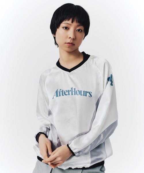FCMM（エフシーエムエム）の「【日本限定アイテム】AFTERHOURS PULLOVER / アフターアワープルオーバー（ジャージ・メンズ・ホワイト/ブラウン・MEDIUM/LARGE）」の2枚目の写真