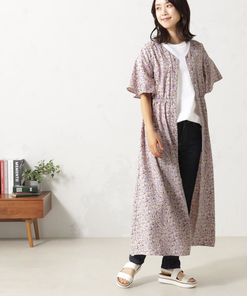 【新品タグ付き】お呼ばれワンピース セール】接触冷感・UV. 速乾・お手入れ簡単コタット前開き