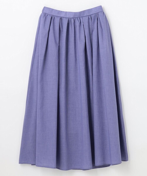 ANY（エニィ）の「【ウエストゴム】シャンブレーライクフレアスカート（スカート・レディース・ダークグリーン系/ブラック系5/グレー系/ライラック系・1/2/3）」の16枚目の写真