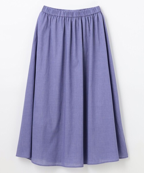 ANY（エニィ）の「【ウエストゴム】シャンブレーライクフレアスカート（スカート・レディース・ダークグリーン系/ブラック系5/グレー系/ライラック系・1/2/3）」の15枚目の写真