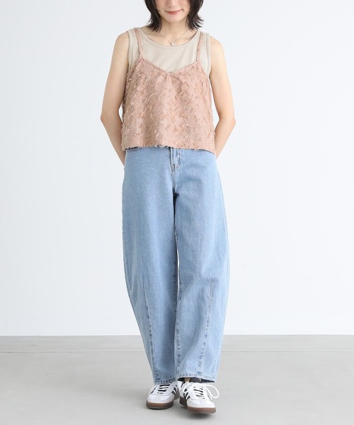 n'OrLABEL（ノアールレーベル）の「【廃盤】『ジャカードキャミソール』（キャミソール・レディース・ブラック/ピンクベージュ・2/1）」の20枚目の写真