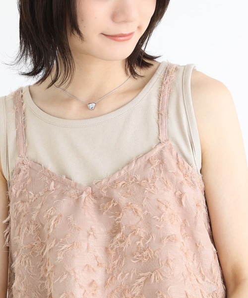 n'OrLABEL（ノアールレーベル）の「【廃盤】『ジャカードキャミソール』（キャミソール・レディース・ブラック/ピンクベージュ・2/1）」の10枚目の写真