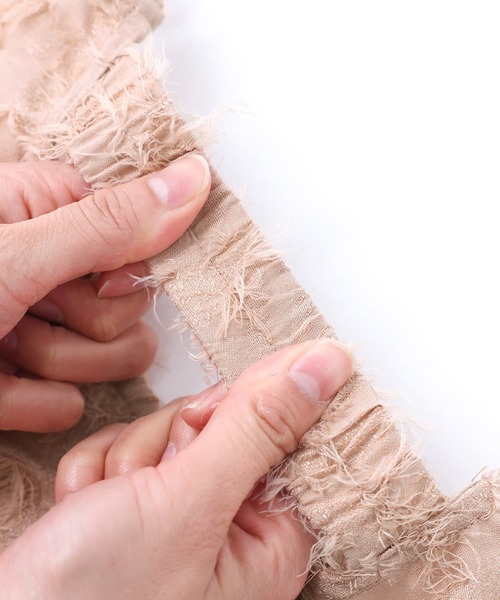 n'OrLABEL（ノアールレーベル）の「【廃盤】『ジャカードキャミソール』（キャミソール・レディース・ブラック/ピンクベージュ・2/1）」の5枚目の写真