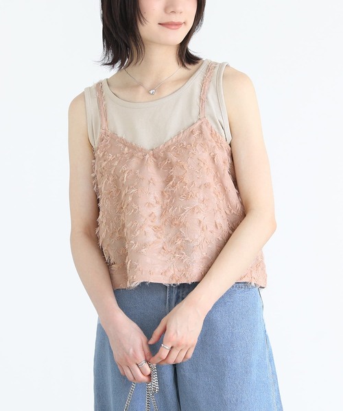 n'OrLABEL（ノアールレーベル）の「【廃盤】『ジャカードキャミソール』（キャミソール・レディース・ブラック/ピンクベージュ・2/1）」の16枚目の写真