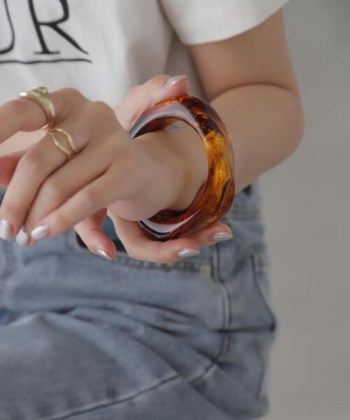 FREE'S MART（フリーズマート）の「◆サークルカラーバングル（バングル/リストバンド・レディース・ブラウン/グリーン・ﾌﾘ-）」の6枚目の写真