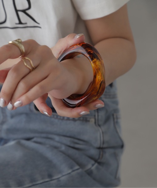 FREE'S MART（フリーズマート）の「◆サークルカラーバングル（バングル/リストバンド・レディース・ブラウン/グリーン・ﾌﾘ-）」の3枚目の写真