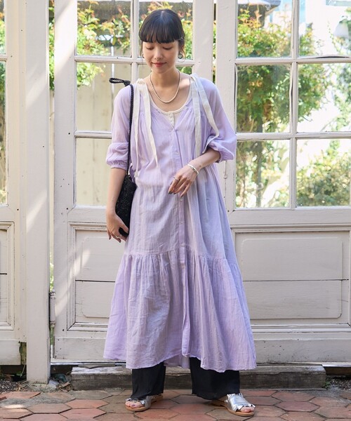 セール】インド シングルガーゼギャザーワンピース（ワンピース