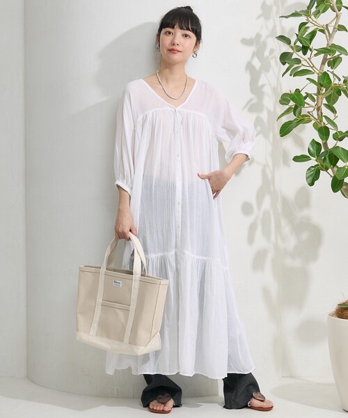 セール】インド シングルガーゼギャザーワンピース（ワンピース