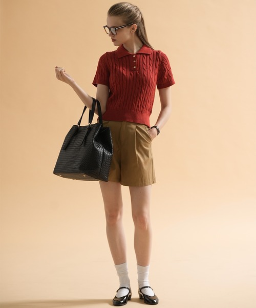 ハイウエストタックショートパンツ（その他パンツ）｜sara&cake