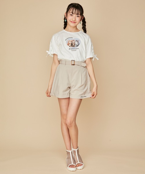 JENNI love(ジェニィラブ)の「リネンライクショートパンツ(その他パンツ・キッズ・カーキ/ベージュ/サックスブルー・160cm/150cm/140cm/130cm)」の4枚目の写真