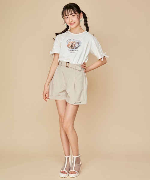 JENNI love(ジェニィラブ)の「リネンライクショートパンツ(その他パンツ・キッズ・カーキ/ベージュ/サックスブルー・160cm/150cm/140cm/130cm)」の5枚目の写真