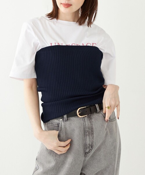 SHIPS Colors(シップス カラーズ)の「SHIPS Colors:〈手洗い可能〉リブ ビスチェ(ベスト・レディース・ネイビー/グレー/ナチュラル・ONE SIZE)」の3枚目の写真